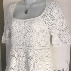 INC Crocheted top S